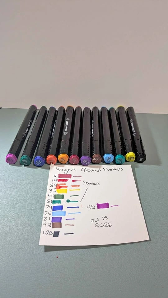 King art double ended alcohol markers
