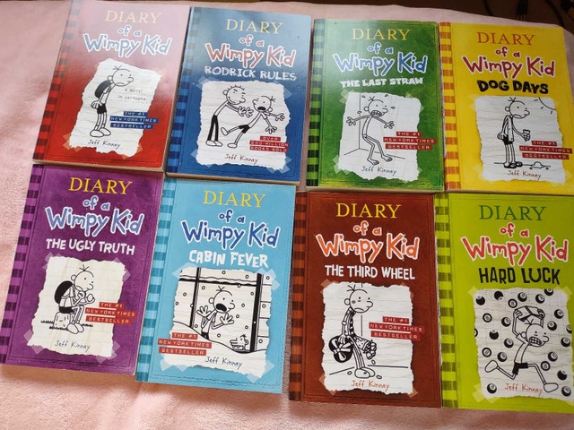 Diary of a wimpy kid books 1-8