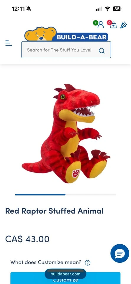 Brand new Build a bear raptor - photo 5