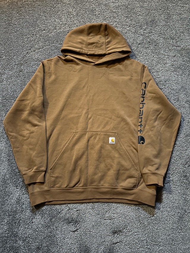 Carhartt modern loose fit sleeved logo hoodie size XL