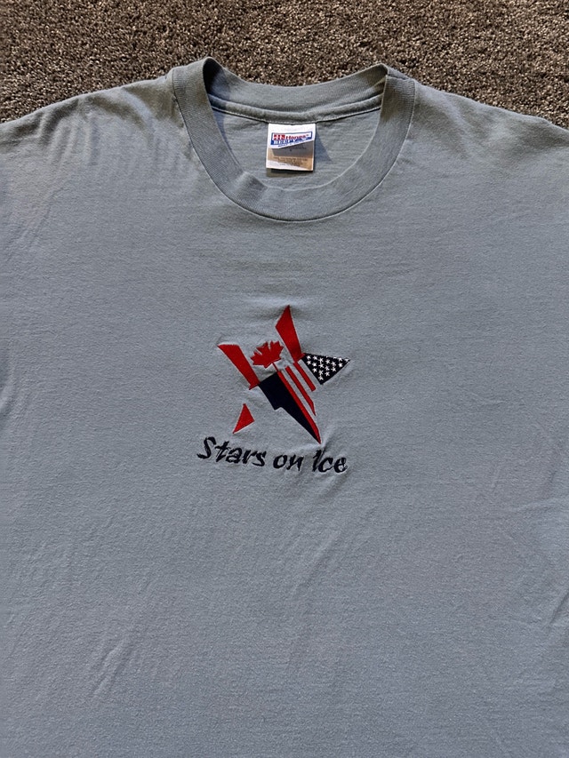 hanes 90s stars on ice single sitch T shirt size L - photo 2