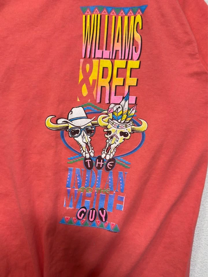 Vintage Hanes Williams & Ree 'The Indian and the White Guy' T-Sh - photo 2