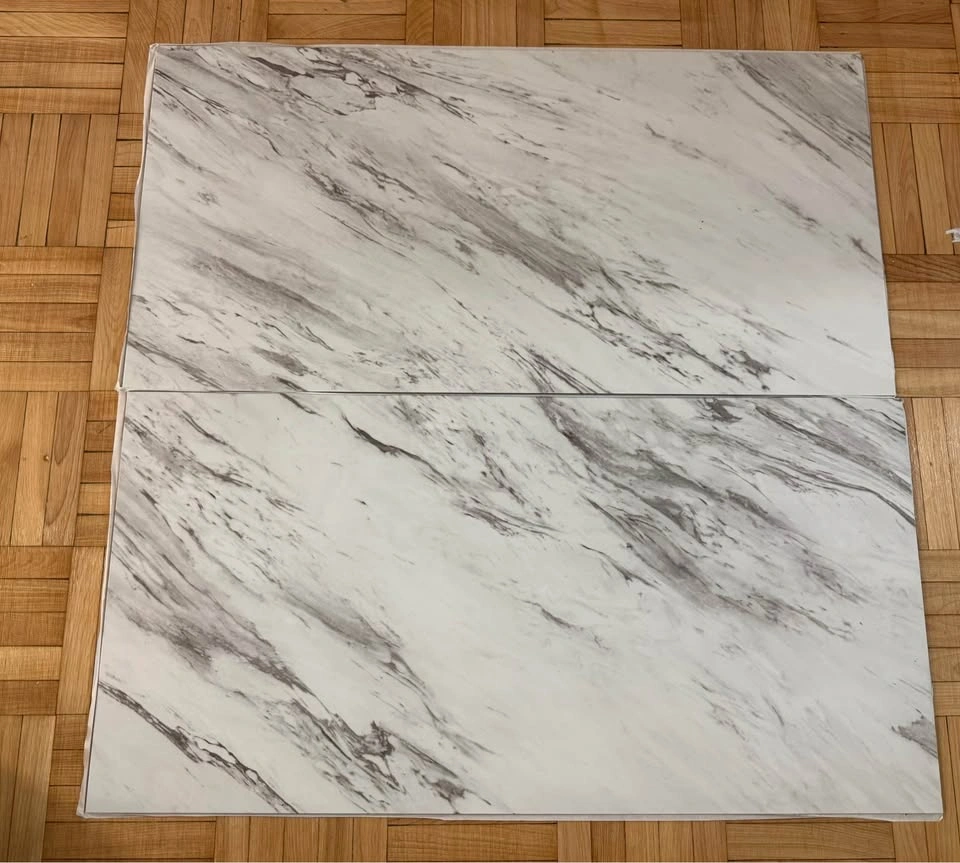 Peel and stick floor tiles - 20sqft carrara marble - photo 2