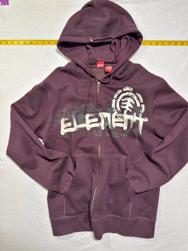 Vintage Element skate Zip-Up Hoodie