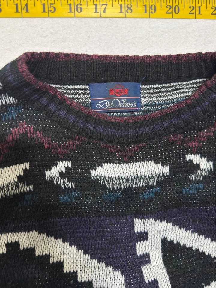 De Vono's Vintage Geometric Knit Sweater - photo 3