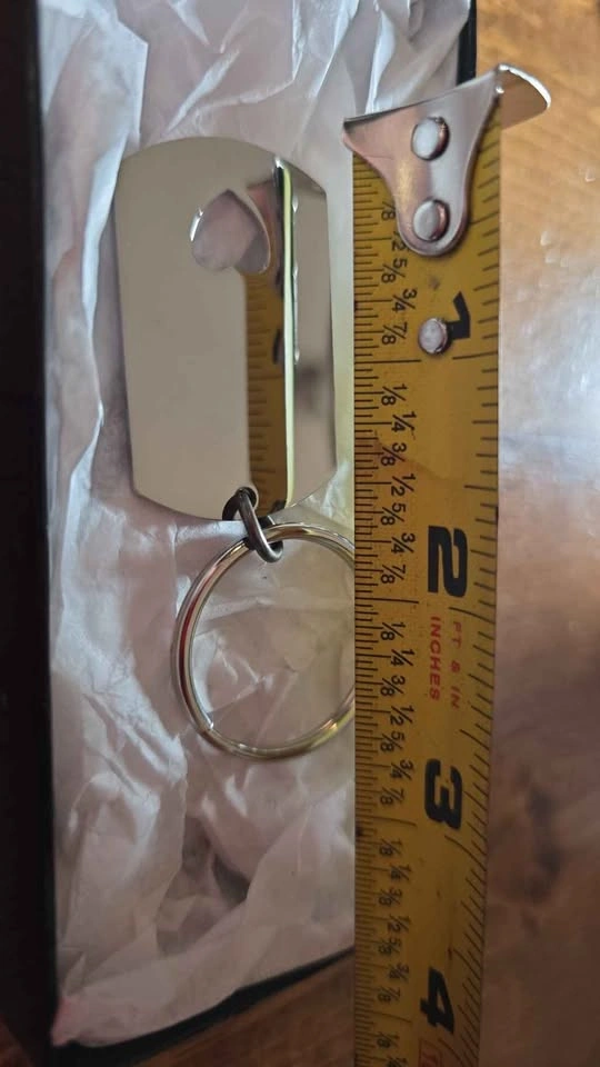 Silver Heart Cutout Metal Keychain - photo 4