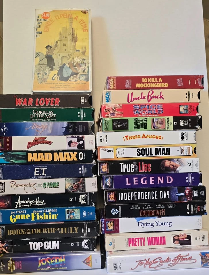 Classic and Retro 1980s and 1990s VHS Movies
