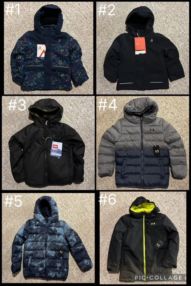 New Boys Outerwear Winter Jackets - Prices in description