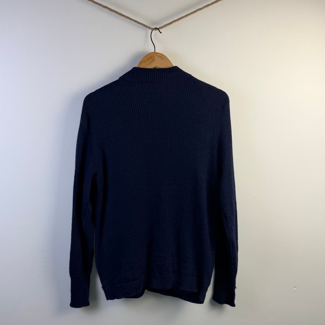 Tundra Navy Knit-Front Cardigan Sweater Leather - photo 3