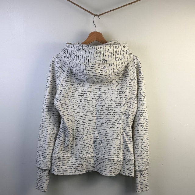 Lululemon White Script-Print Jacket Size 10 - photo 4