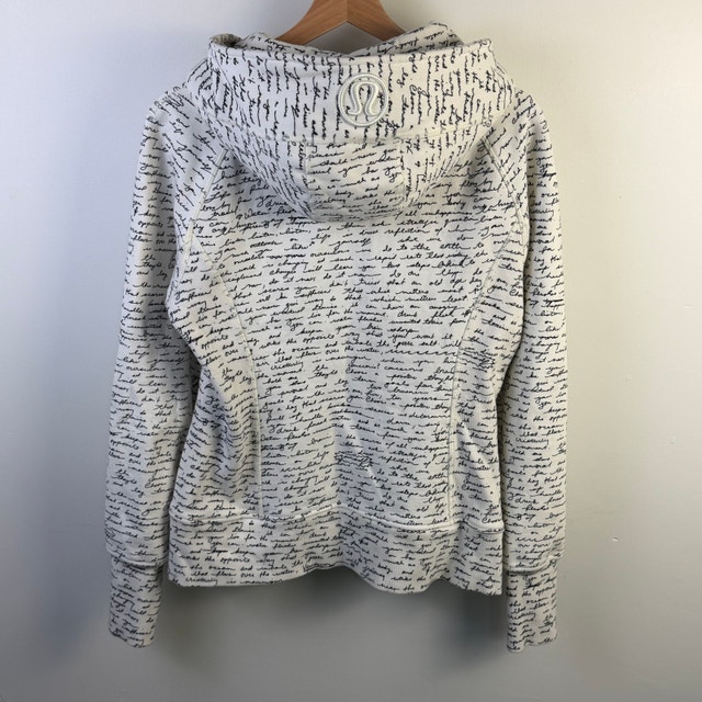Lululemon White Script-Print Jacket Size 10 - photo 5