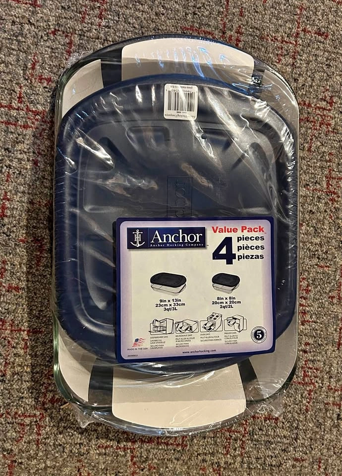New Anchor 4 Piece Value pack Bakeware Food Storage