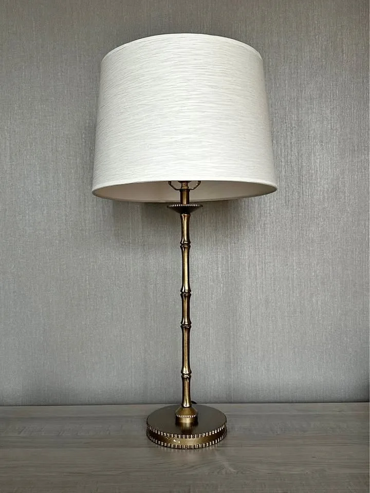 Restoration Hardware Faux Brass Bamboo Table Lamp thumbnail