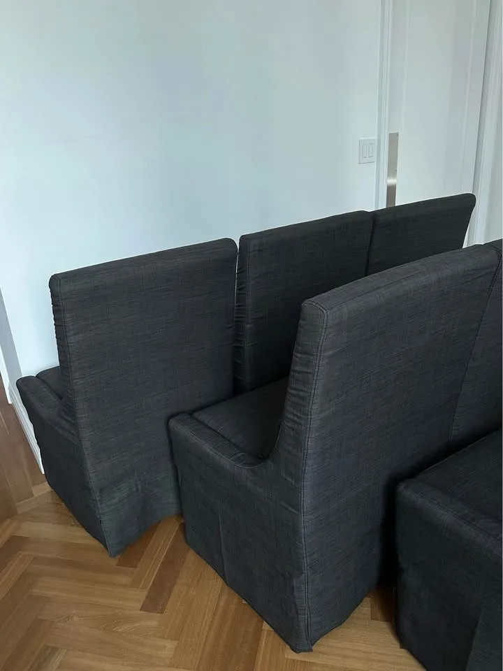 Restoration Hardware Style Gray Dining Chairs Set of 6 image indicator(10)