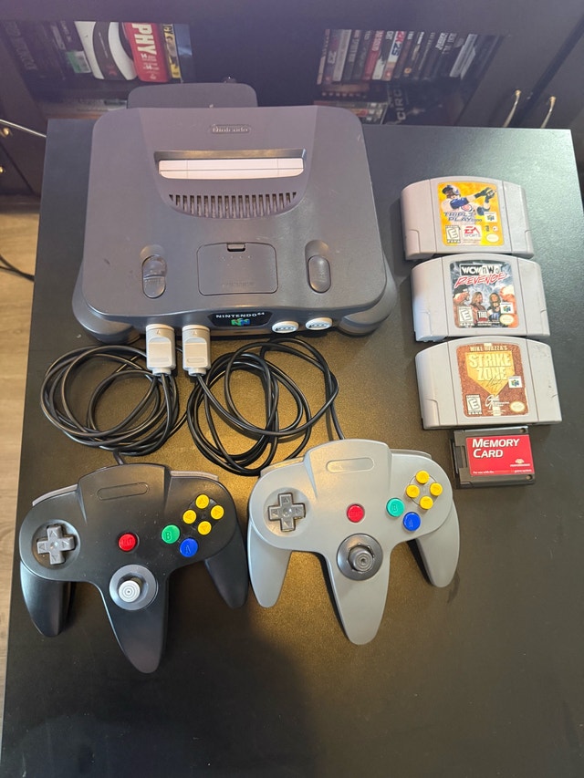 N64 console 2 controllers 3 games