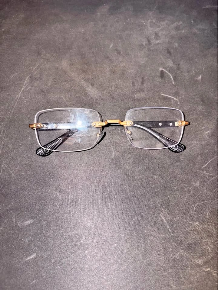 Chrome Hearts Inspired Rimless Glasses