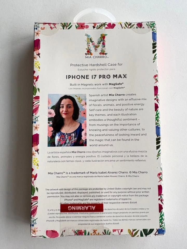 NEW Mia Charro iPhone 17 Pro Max Case Floral MagSafe Hardshell - photo 2