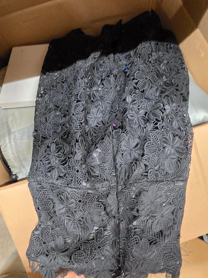 RW&CO. Black Strapless Floral Lace Mini Dress - photo 3