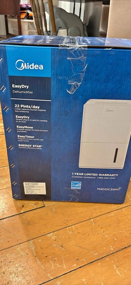 Dehumidifier - Midea EasyDry 22-Pint Dehumidifier MAD22C3WMT