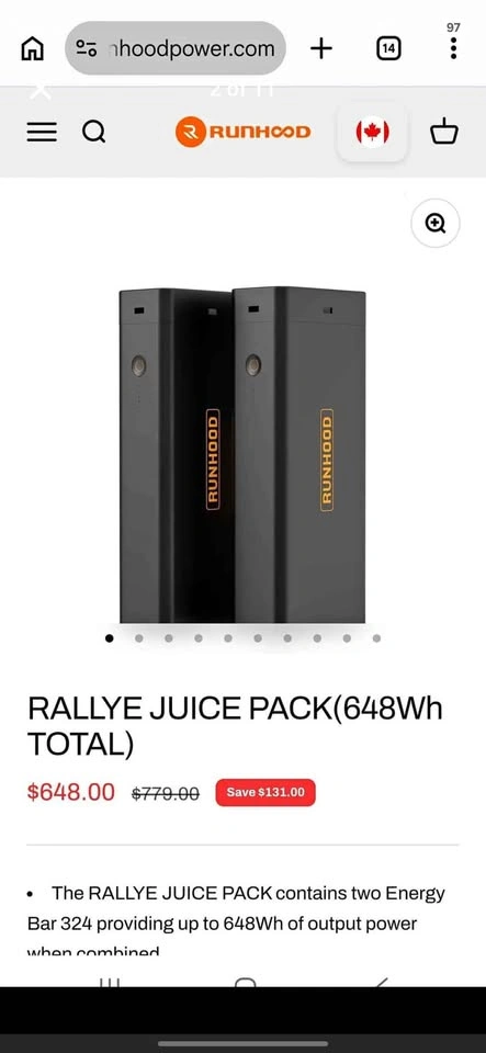 Runhood Rallye Juice Pack (648Wh Total) - photo 3