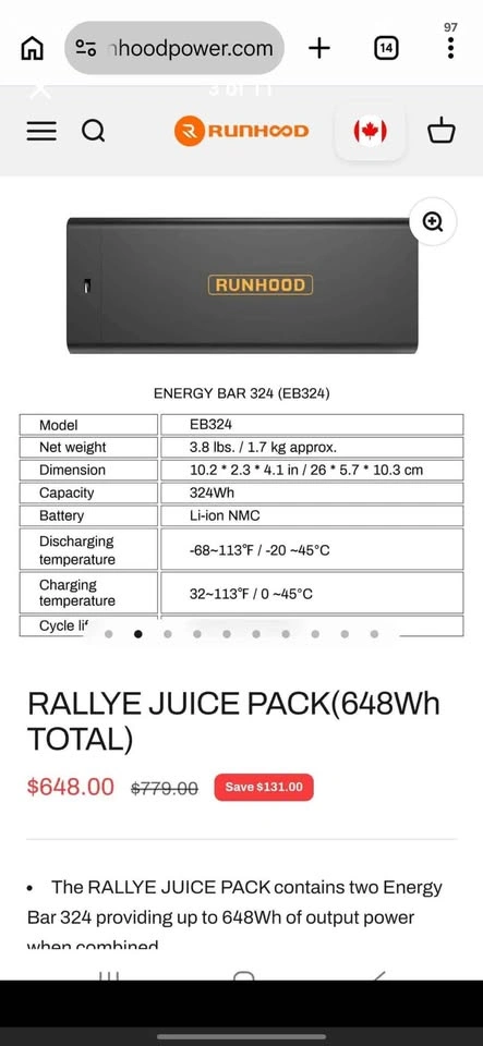 Runhood Rallye Juice Pack (648Wh Total) - photo 5