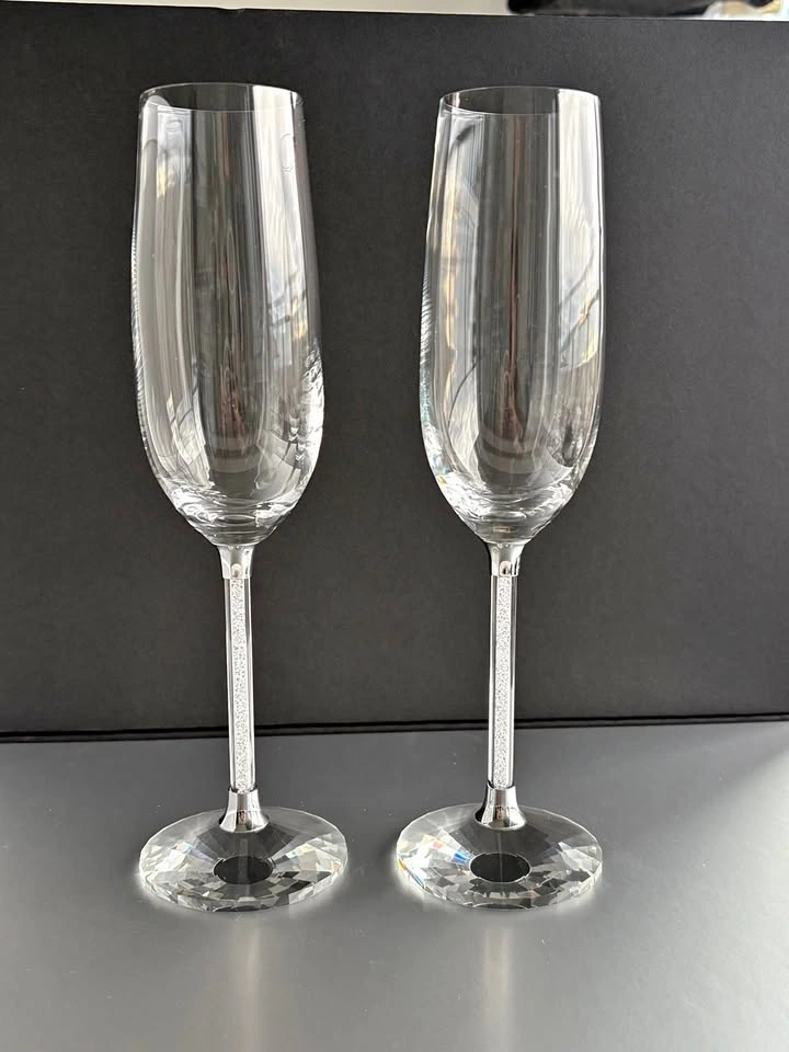Swarovski Crystalline Champagne Flutes Set of 2