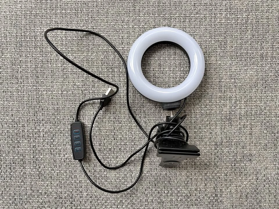 Clip-On USB LED Ring Light for Webcam / Video Calls