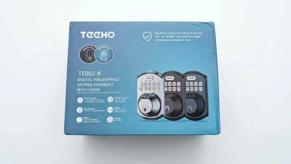 TECHO TE002-K Digital Fingerprint Keypad Deadbolt