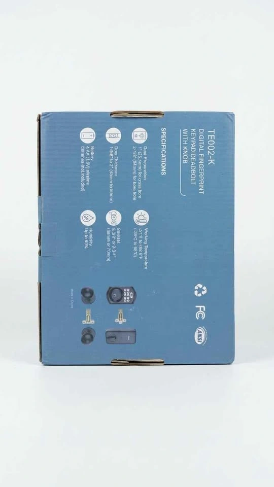 TECHO TE002-K Digital Fingerprint Keypad Deadbolt - photo 2