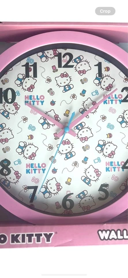 New Hello Kitty Wall Clock - Pink Floral Kawaii Decor - photo 2