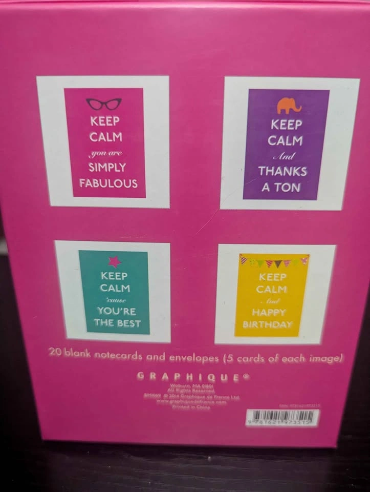 Graphique Keep Calm Notecards – 17 Cards with Envelopes - photo 2