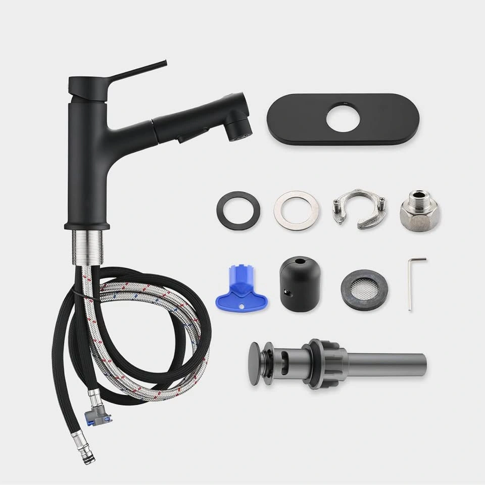 Matte Black Pull-Out Faucet with water fountain - photo 2