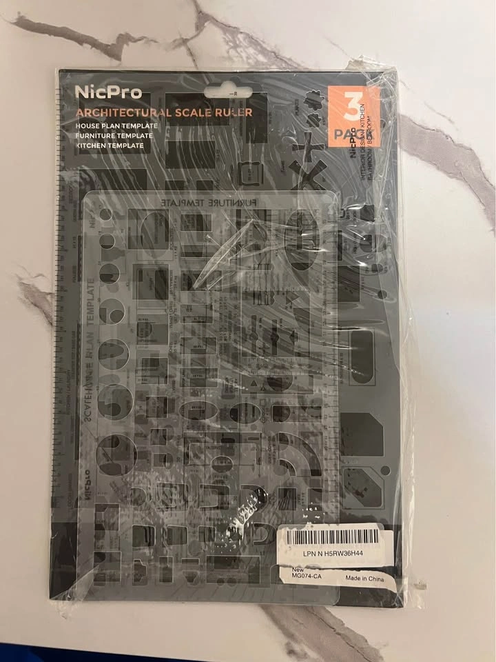 NicPro Architectural Scale Ruler and Templates 3-Pack - photo 2