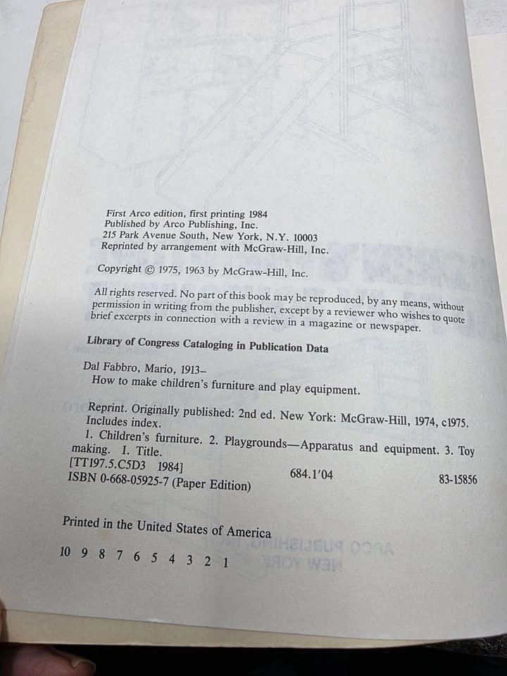 How to Make Children's Furniture and Play Equipment (1984) - photo 5