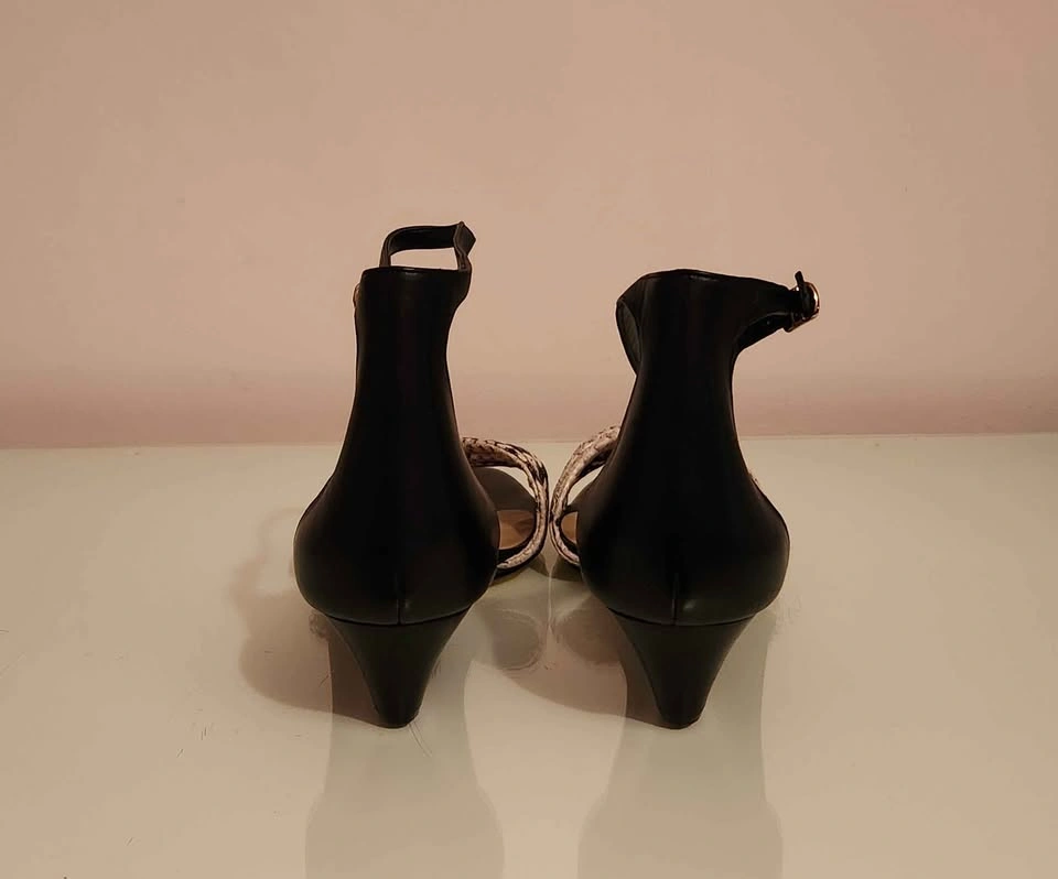 Women's Leather Ankle Strap Wedge Shoes (size 9 1/2) - photo 3