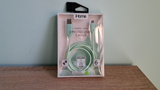 New iHome Braided Micro USB Cable
