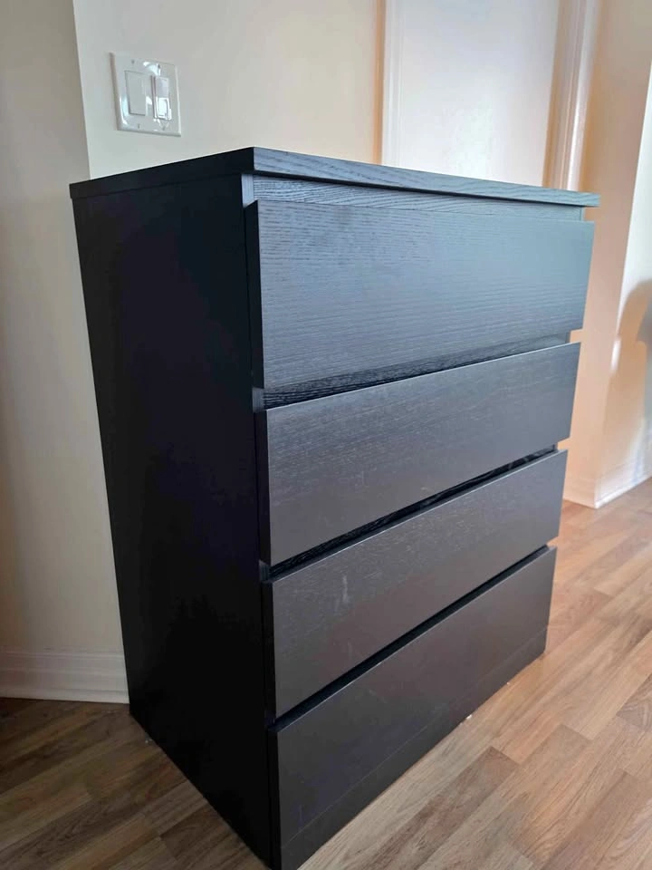 IKEA 4-Drawer Dresser - Black/Brown