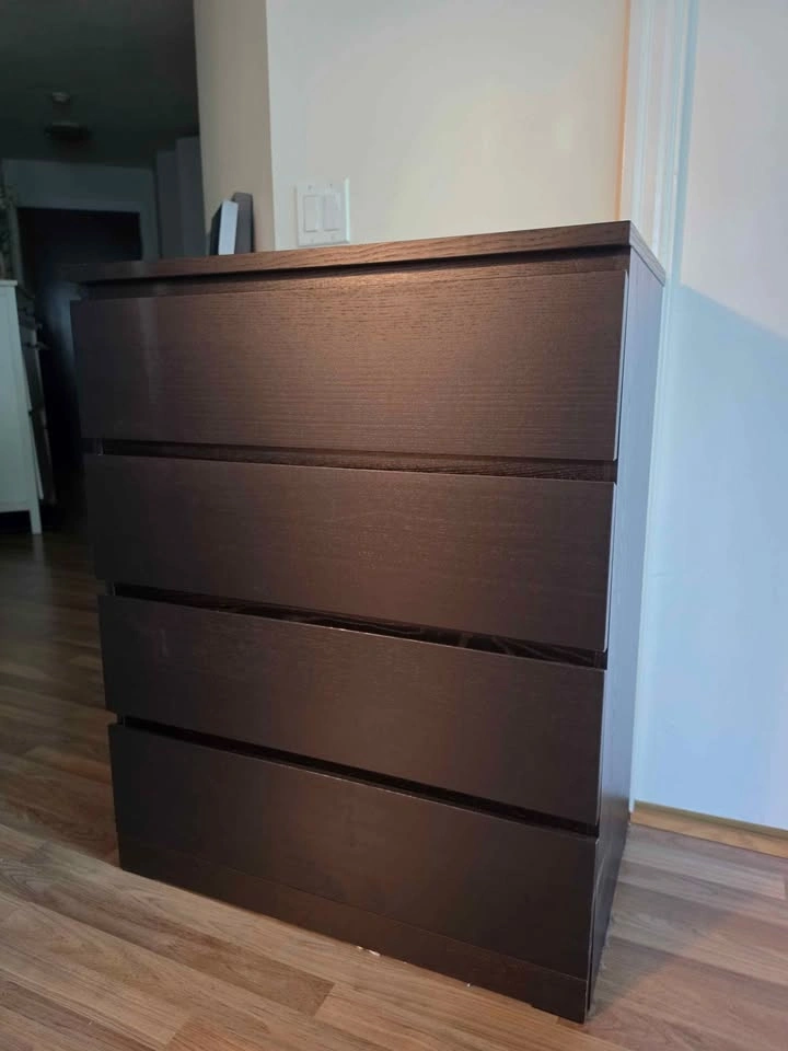 IKEA 4-Drawer Dresser - Black/Brown - photo 2