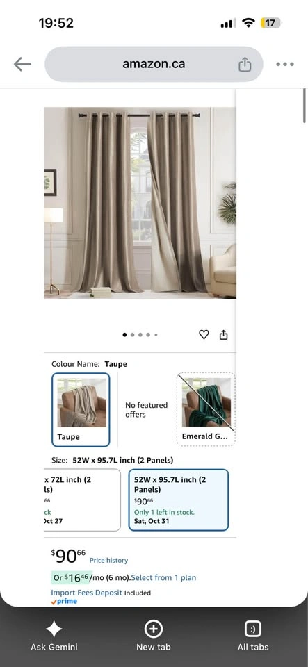 Taupe Brown Blackout Velvet Thermal Curtains - 4 Panels - photo 2
