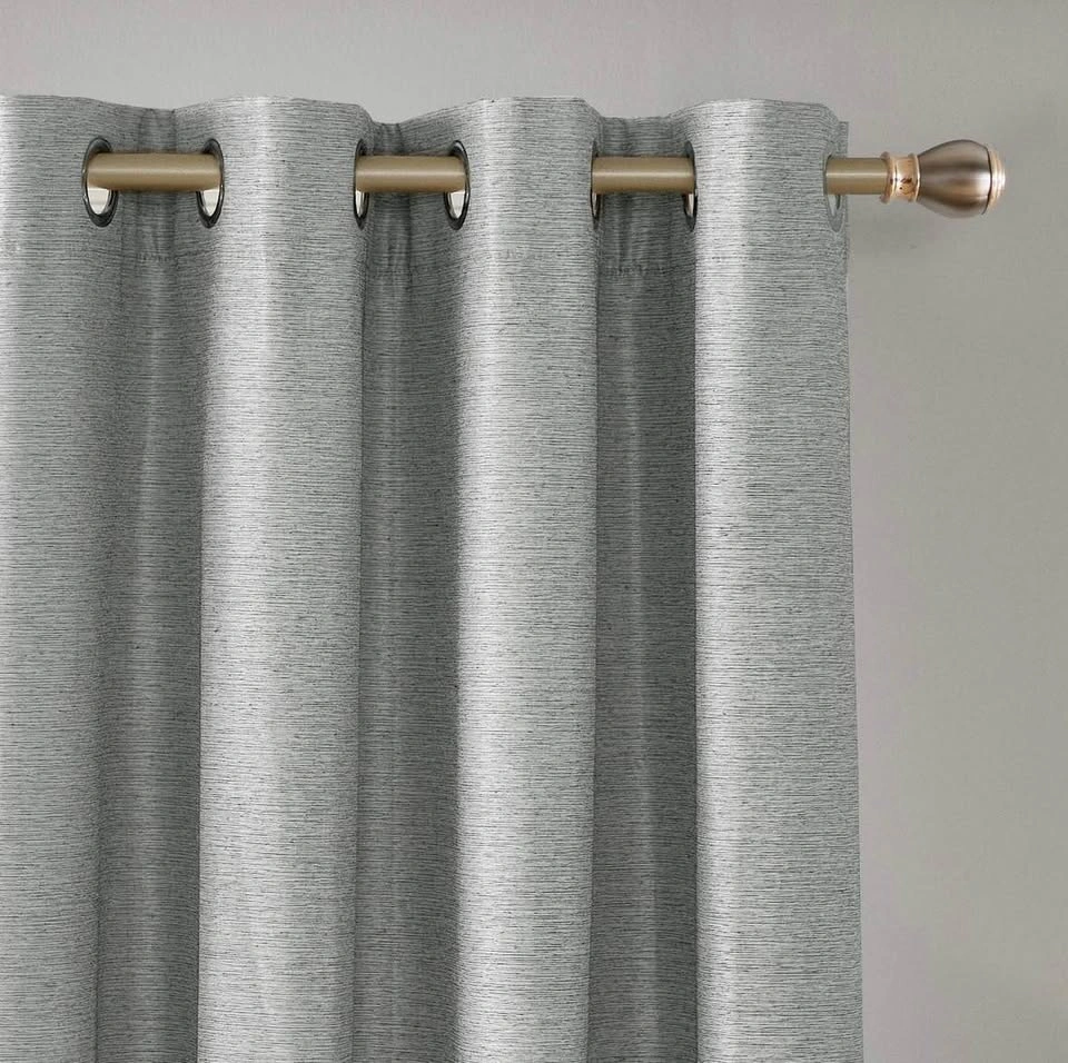 Blackout Room Darkening Curtains - 4 Panels, Light Grey - photo 3