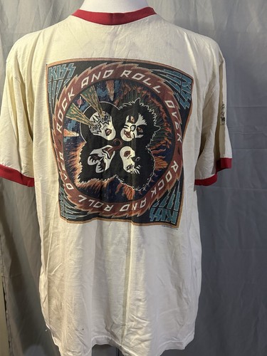 Vintage KISS Tee Ringer Rock Band Tour Concert 1994 Size L/XL