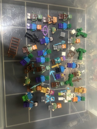 LEGO Minecraft Minifigure Lot Steve Alex Zombies Skeleton Creepe