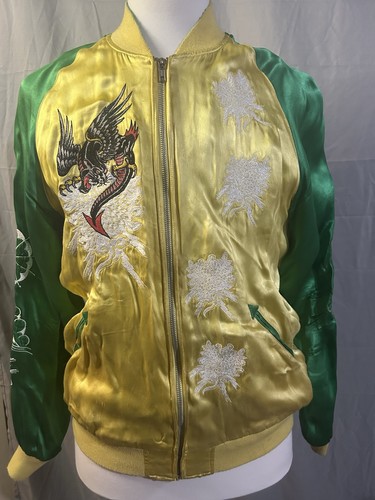 Ed Hardy Tattoo Sukajan Souvenir Jacket Y2K Style Men's Size M