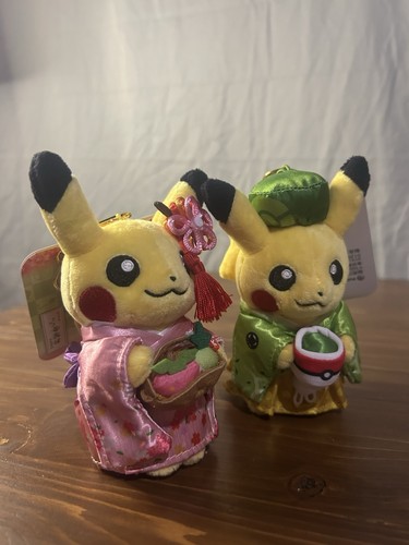 Kyoto Pokemon Center Pikachu Plush Set Tea Ceremony Kimono