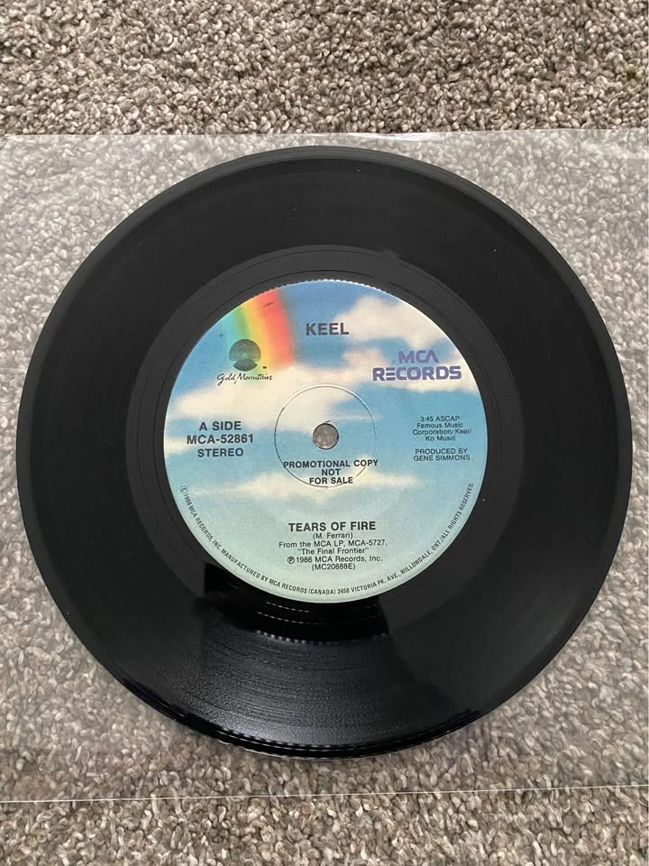 KEEL Tears Of Fire/The Final Frontier 1986 Mca Records 45 - photo 2