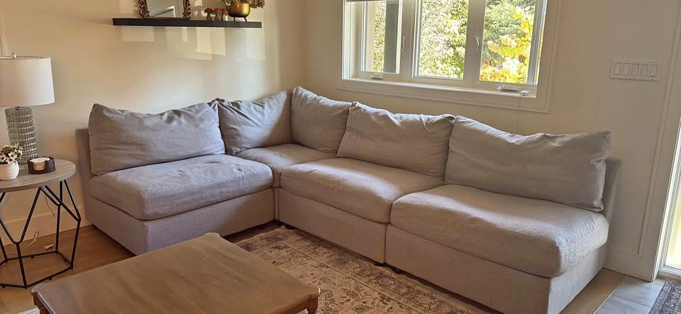 Light Grey Modular Sectional Sofa