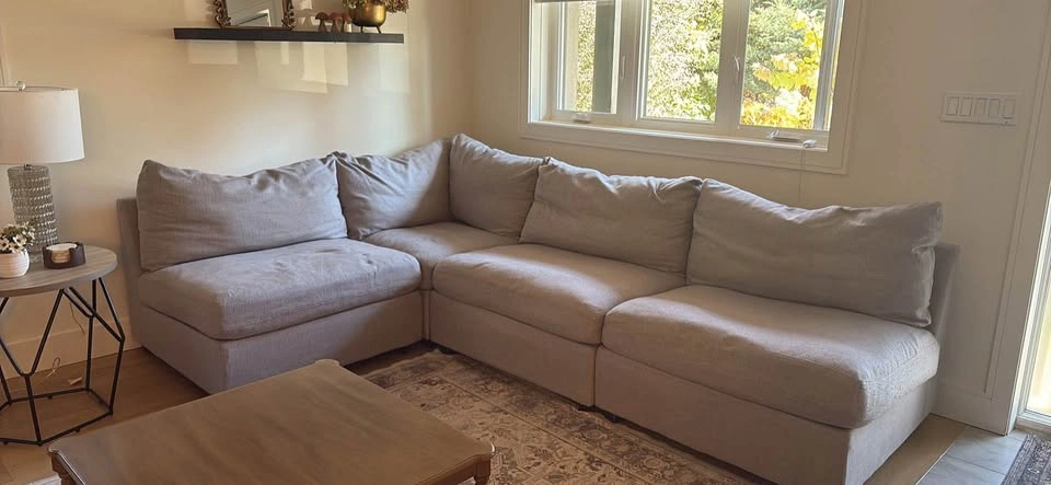 Light Grey Modular Sectional Sofa - photo 2