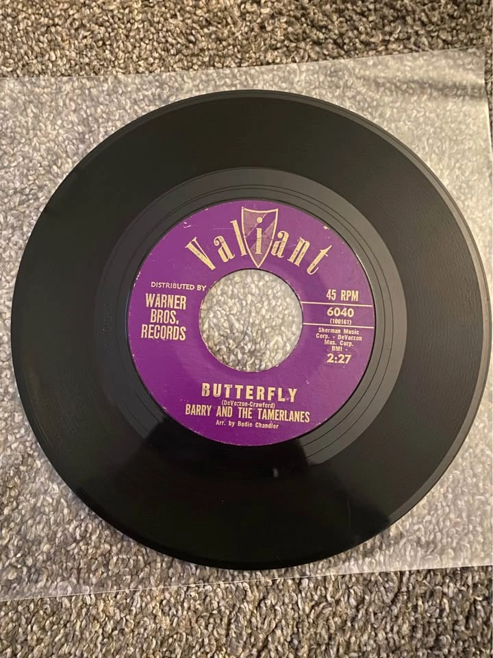 Barry And the Tamerlanes Roberta / Butterfly Vinyl 7'' 45RPM - photo 2