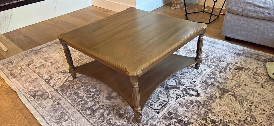 Wood coffee table