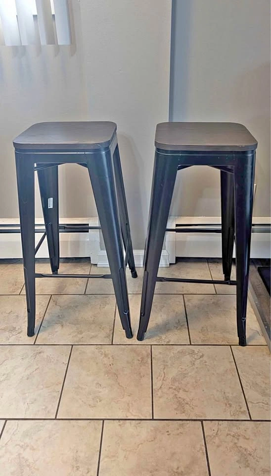 Bar Stools With Wood Seat 76cm